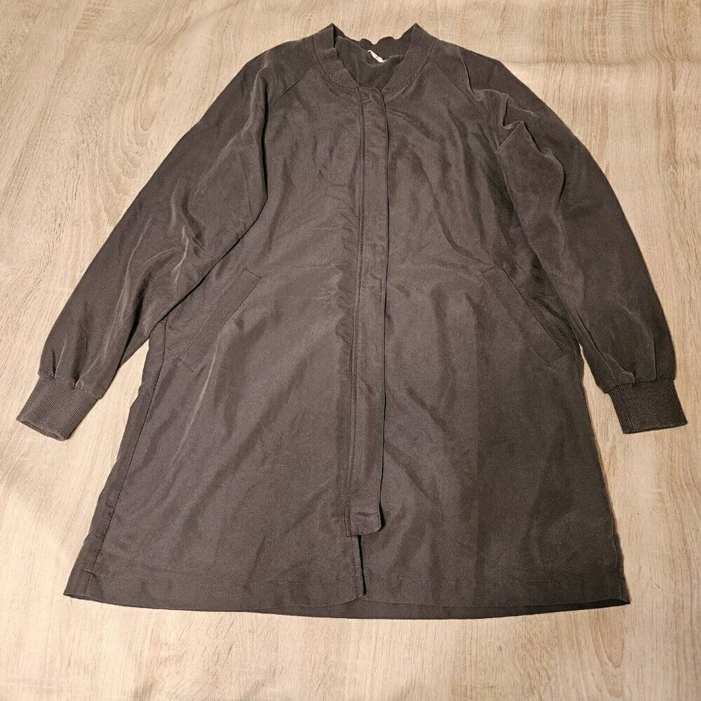 PLEIONE Brownish Gray Women's Lightweight Modal blend Long Jacket, Small - Picture 5 of 12